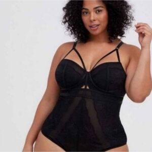 Torrid Black Lace Bodysuit